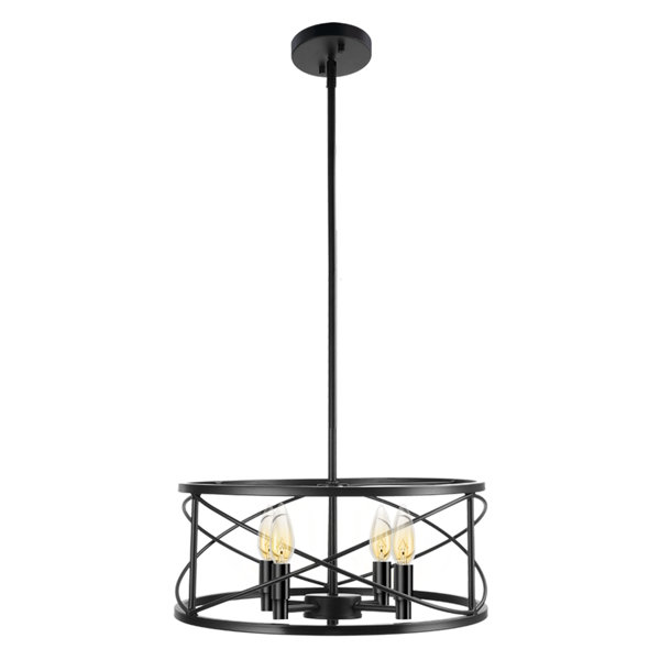 Stories Dobie Light Matte Black Drum Pendant Wayfair